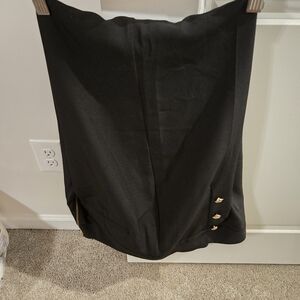 Elegant Black Skirt with Gold Accents